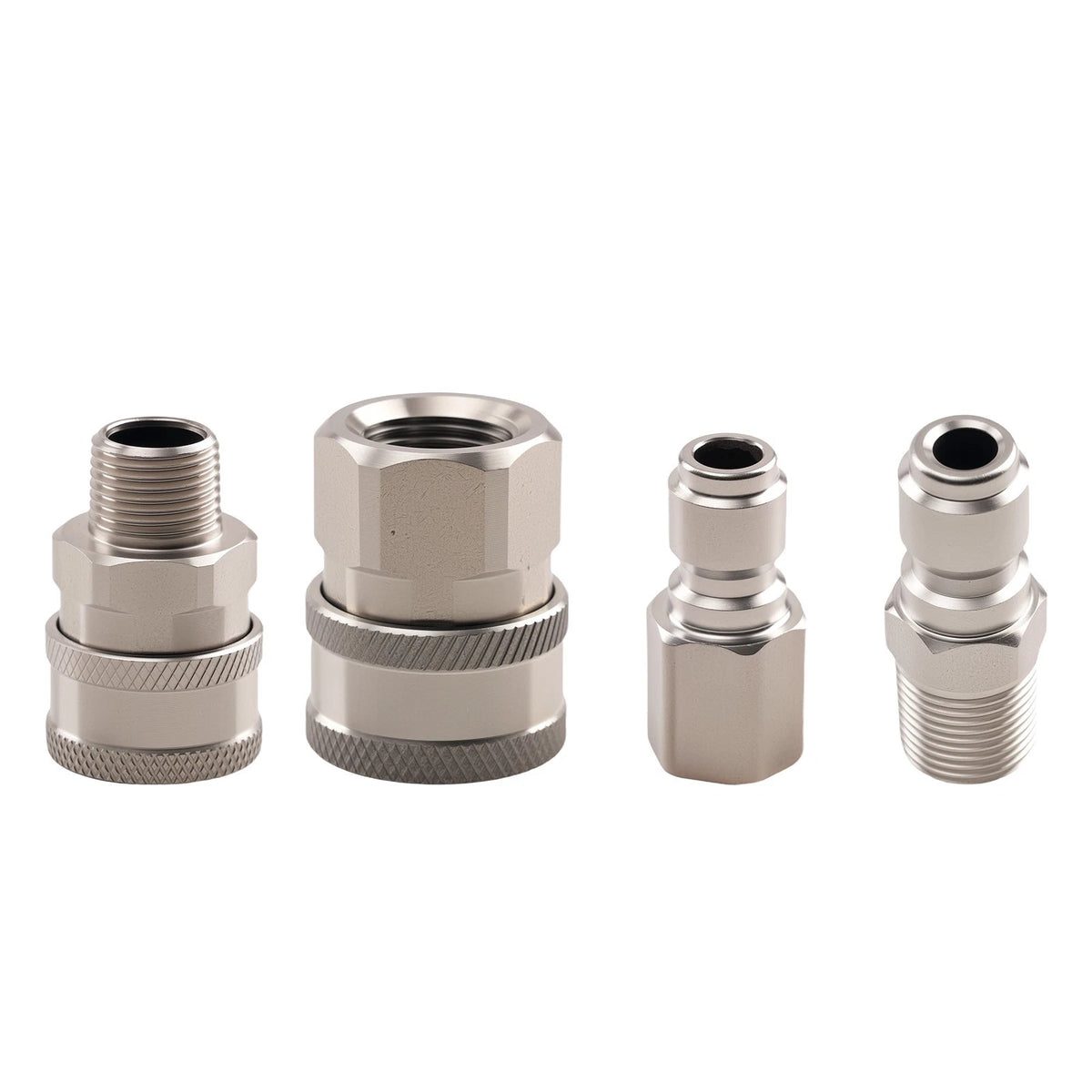 Set of 4 NPT Quick Connect 3/8 Inch Pressure Washer Adapters Stainless Steel