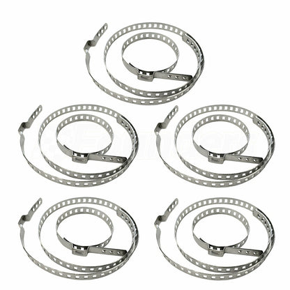 Set of 10 Adjustable Axle CV Joint Boot Crimp Clamps for Universal Use
