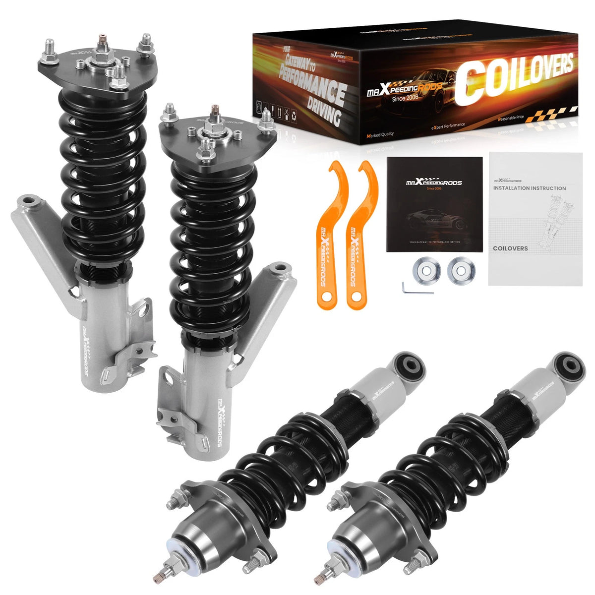 24 Way Damping Coilovers Lowering Kit for Honda Civic & SI (2001–2005)