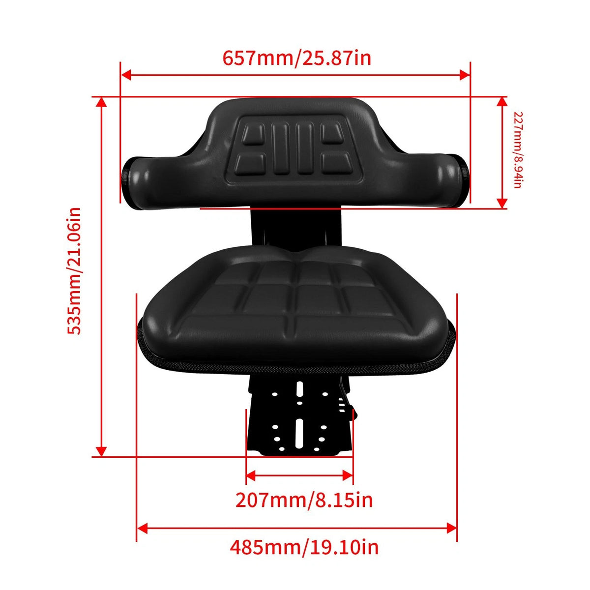 Black Suspension Seat for Ford/New Holland 3000 3600 3610 3900 5100