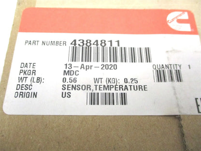 Temperature Sensor for Cummins 6.7L ISB/QSB (4384811)