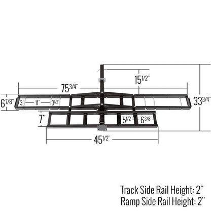 Folding Steel Hitch Carrier for Dirt Bikes (Black Widow MCC-500-F)