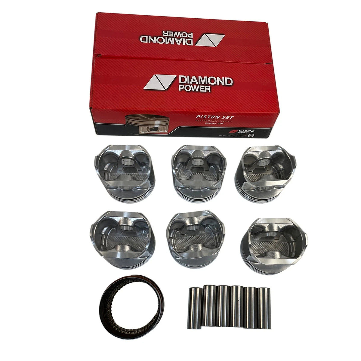Set of 6 Pistons & Rings for Jeep 4.0L 242 L6 OHV (1996–2006)