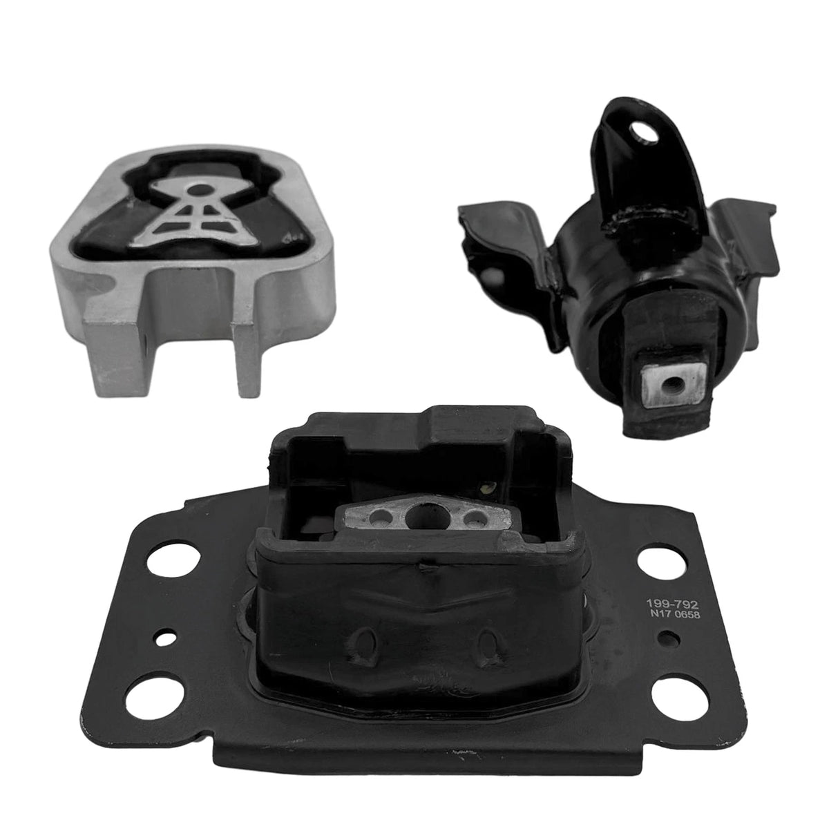 3X Front Engine Torque Strut & Trans Mount Set for Ford Fusion (2013–2020)