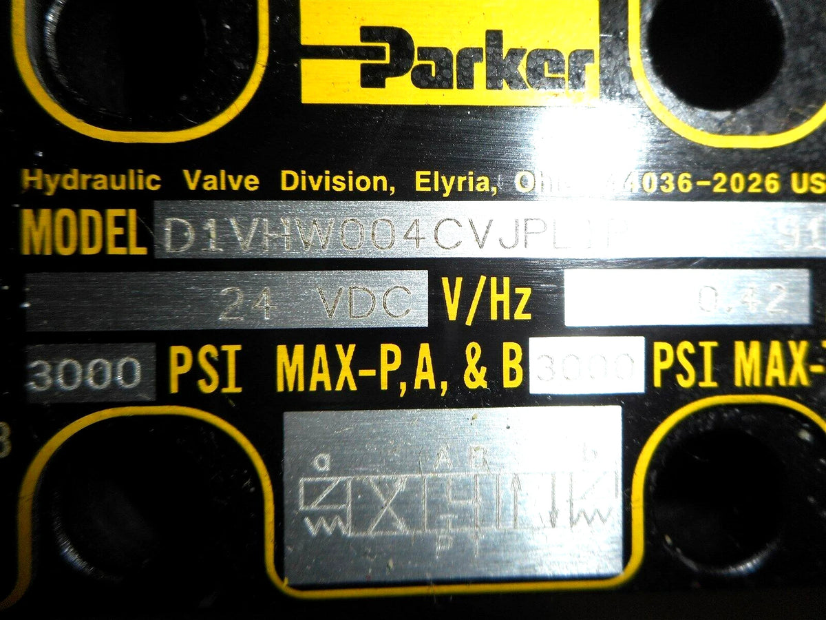 Parker Hydraulic Directional Control Valve 24VDC for D1VHW004CVJPL1P