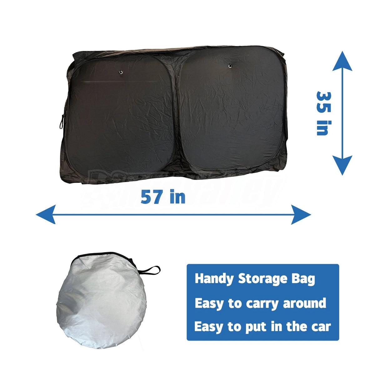Foldable Sun Visor Shade for Car (57x35in)