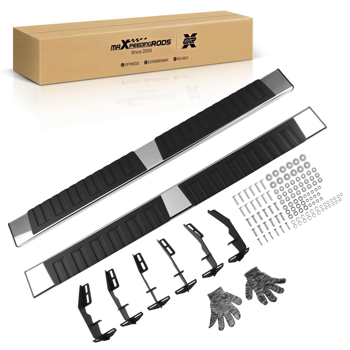 Nerf Bar Running Board for Ram 1500 (2009–2018) Stainless Steel