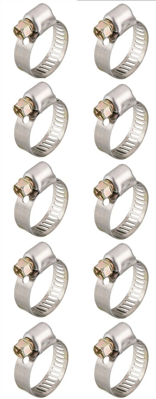 Set of 10 Miniature SAE 6 Hose Clamps for Fuel Line Replaces 3506