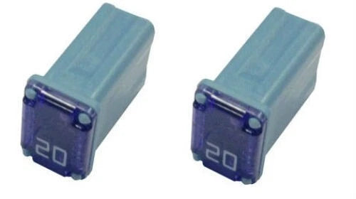 2X Flosser 608820 20 Amp Micro Cartridge Fuses for FMM MCASE Type