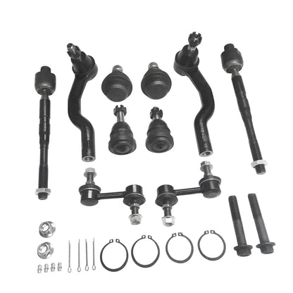 Set of 10 Front Tie Rods Ball Joints for Nissan Armada Titan QX56 (2005–2014)