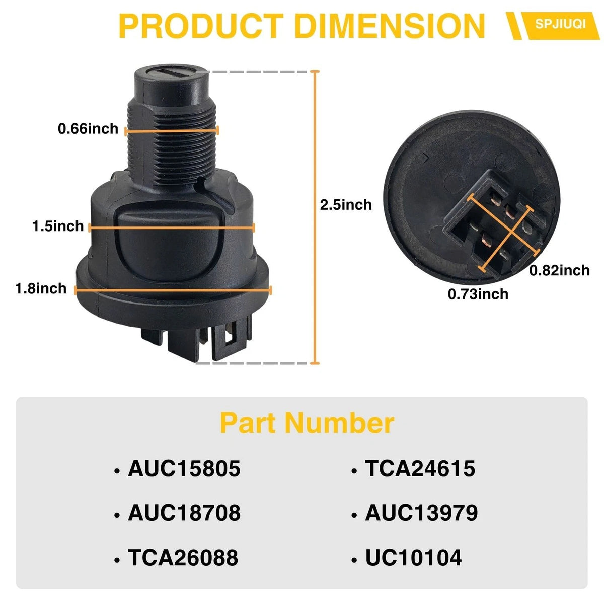 Ignition Switch for John Deere (AUC15330, AUC13979, UC10104)