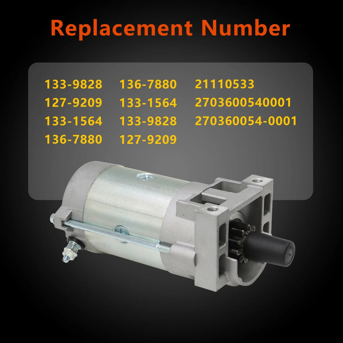 Starter for Gravely 21110533, Exmark Toro 136-7880, 127-9209, 133-1564, 133-9828