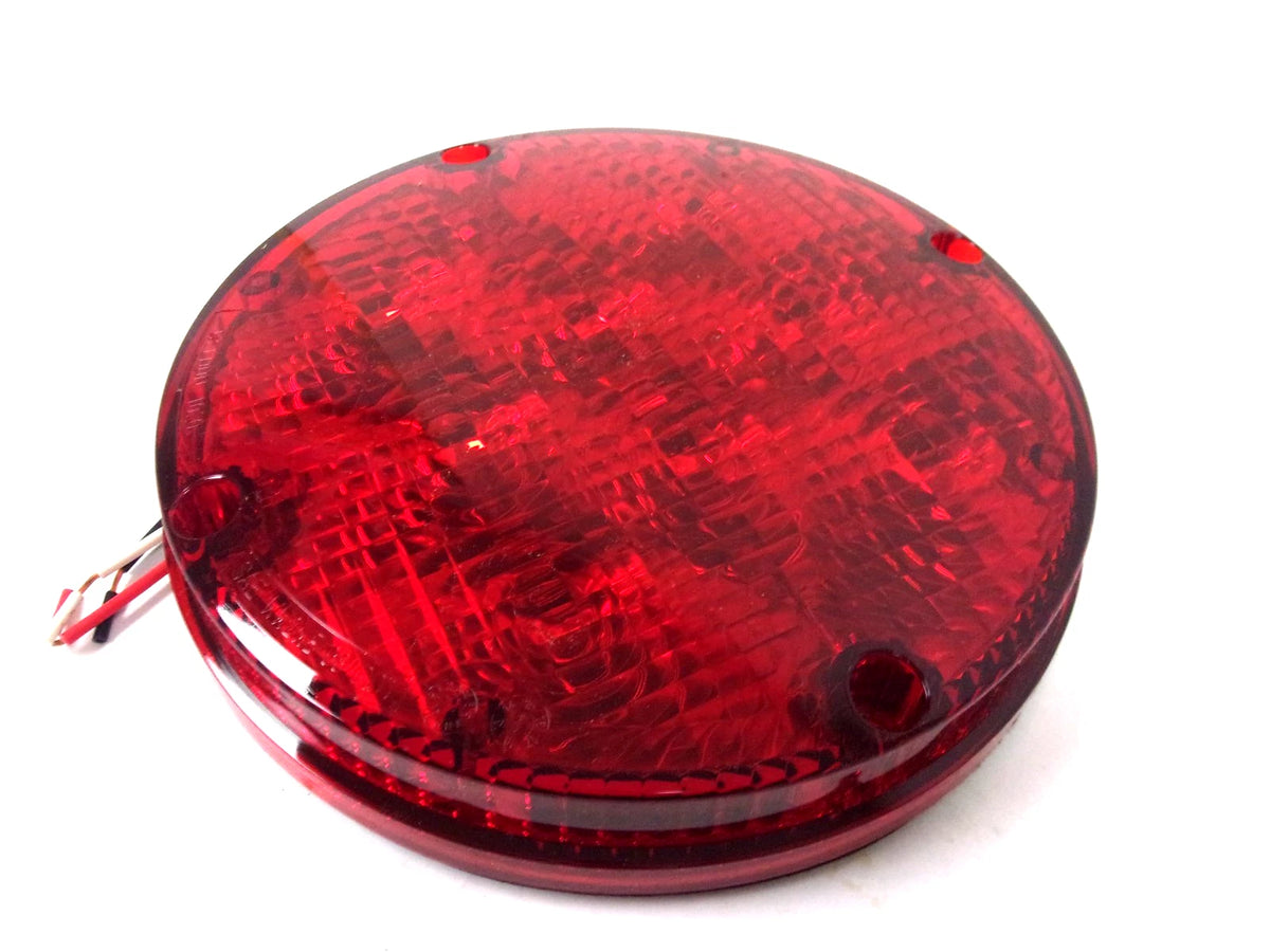 7" Round LED 8-Way Red Warning Light for International (2602851C91, 2229355C1)