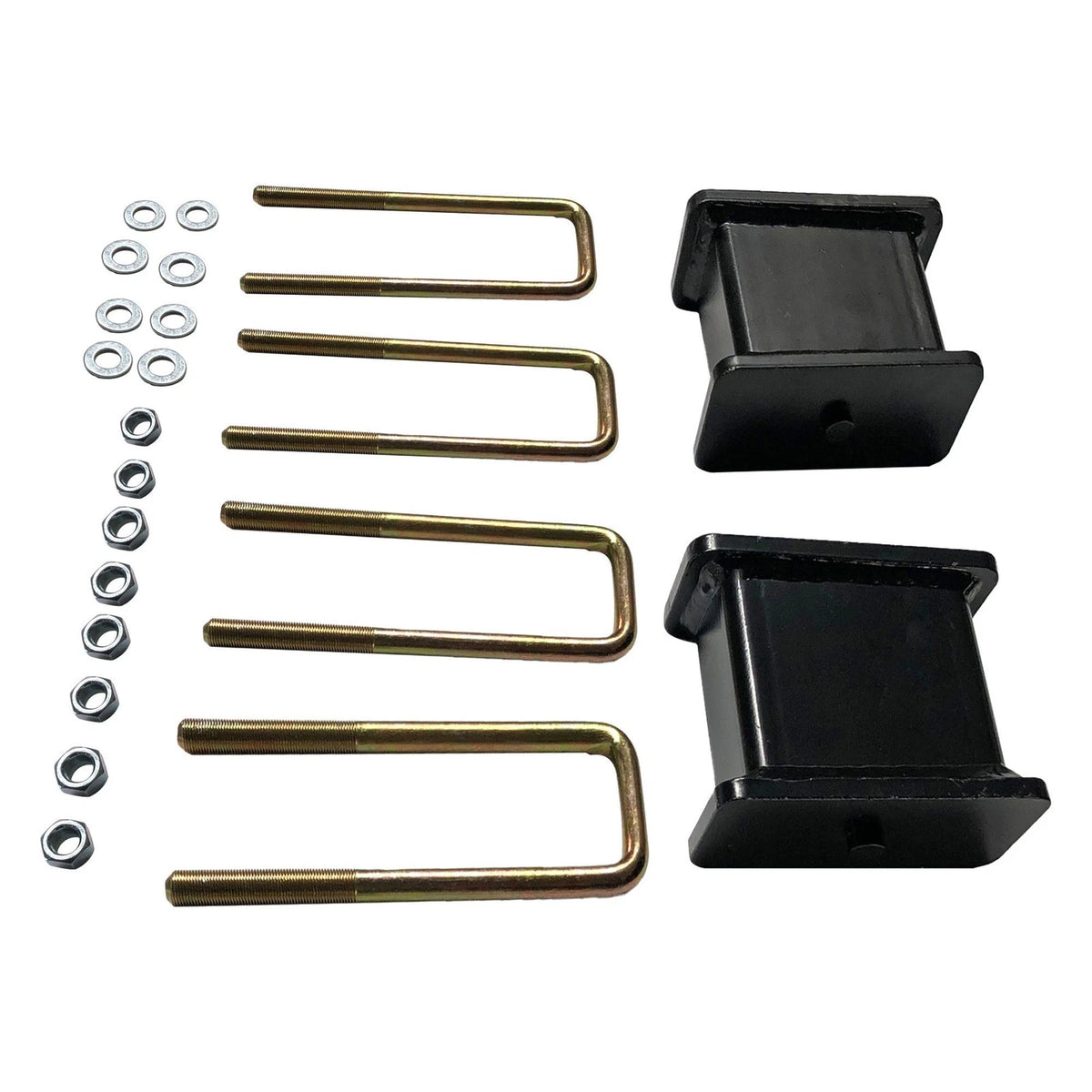 4" Lift Rear Suspension Leveling Kit Blocks + U Bolts for Chevrolet Silverado GMC