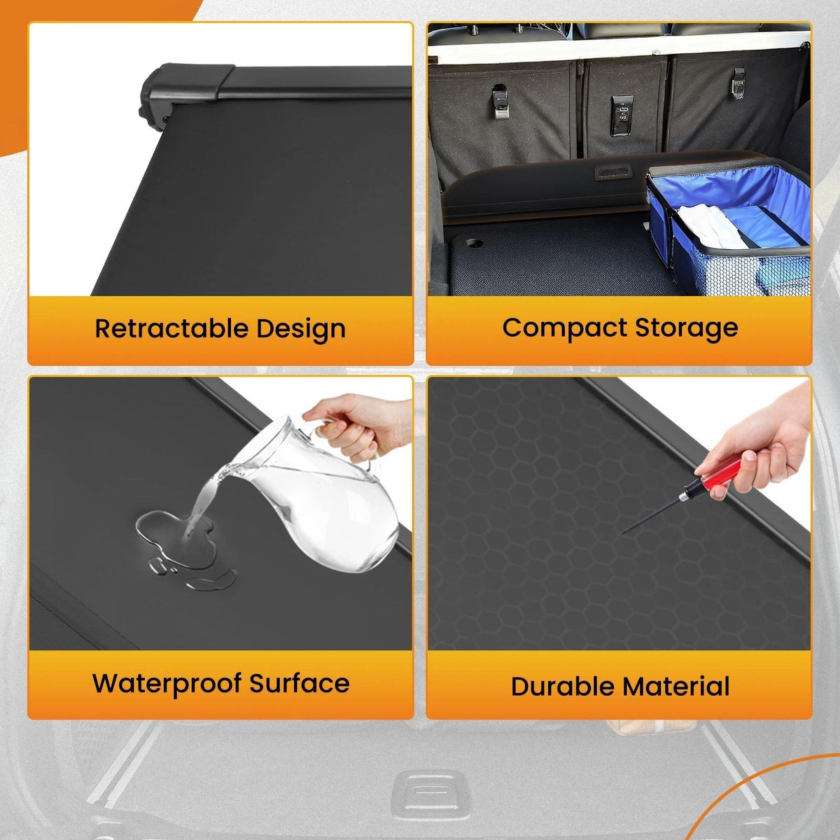 ABS Retractable Cargo Cover for Volkswagen Atlas Cross Sport (2020–2025)