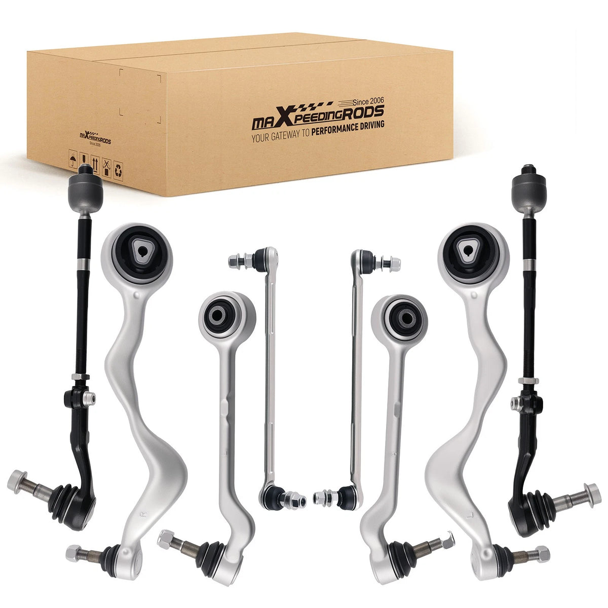 8pcs Front Control Arm Tie Rod End Kit for BMW E90 328i 335i E82 128i (2007–2013)
