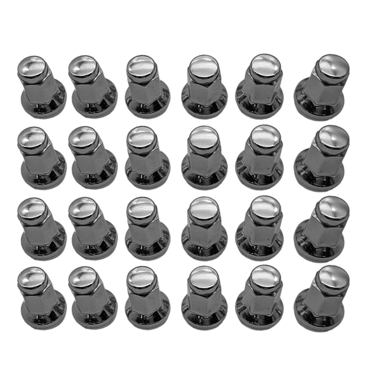24Pcs Chrome Steel Lug Nuts 14x2 for Ford F-150, Expedition (2004–2014)