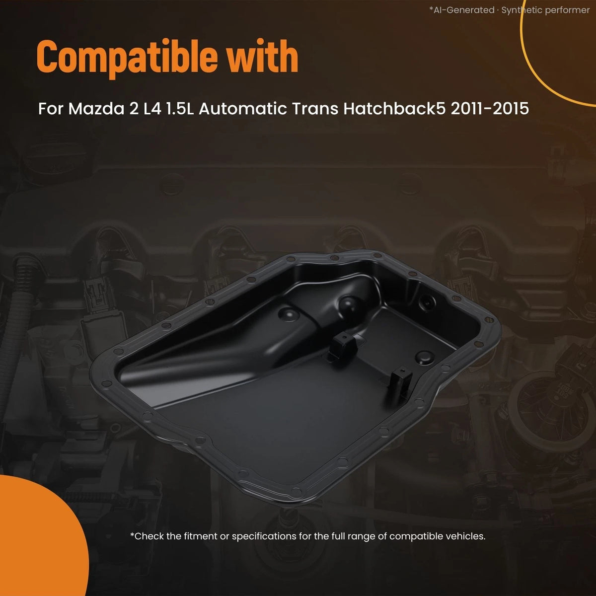 Auto Transmission Pan for Mazda 2 L4 1.5L (2011–2015) Steel SK264073