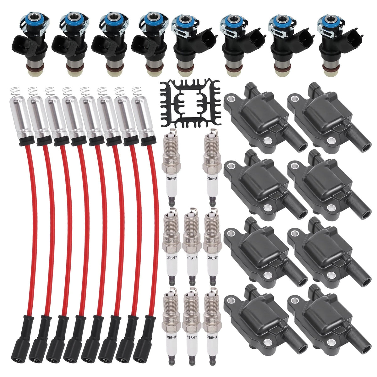 Fuel Injectors, Ignition Coils, Spark Plugs, Wires for GMC Yukon 6.2L V8 (2007–2009)