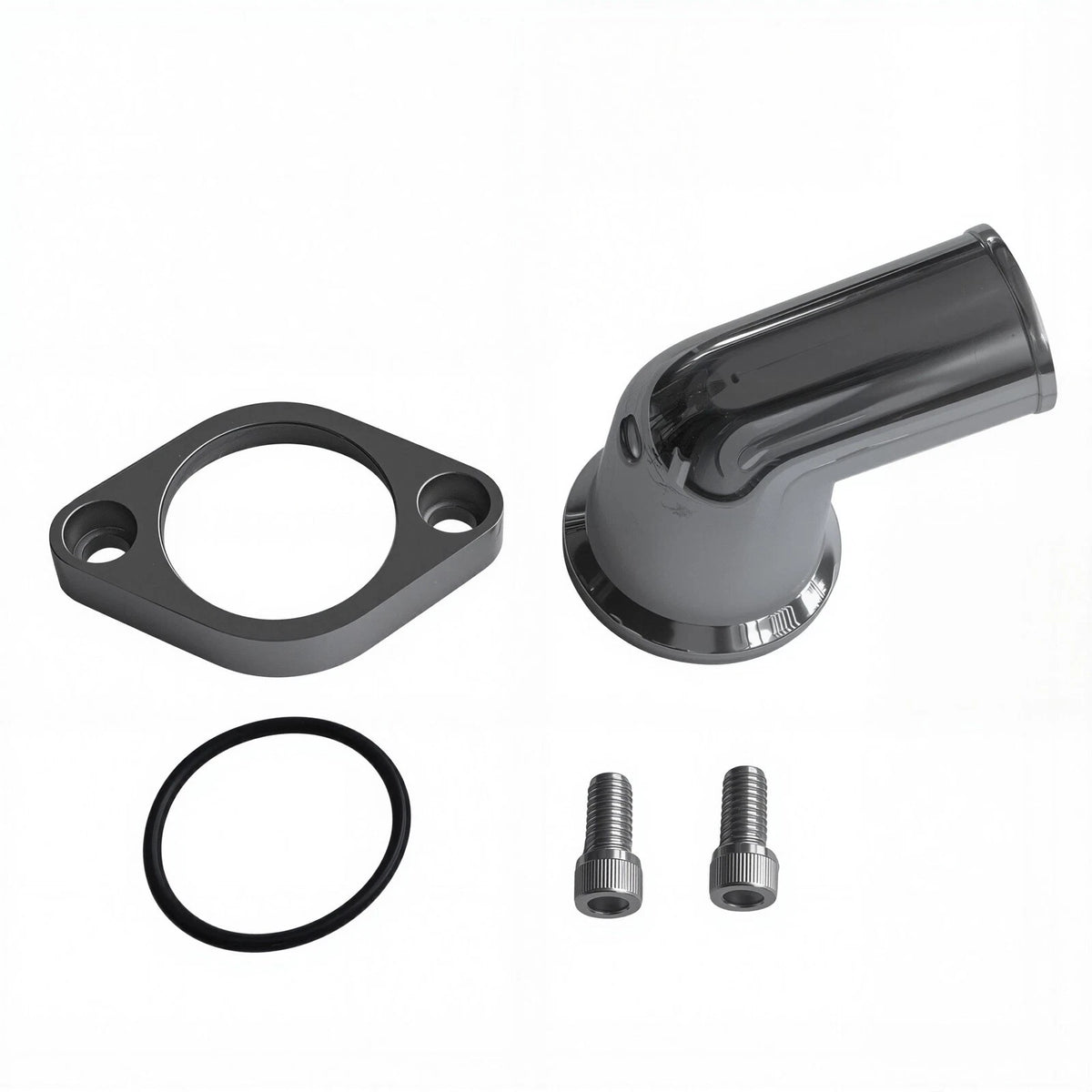 Polished 15° Swivel Water Neck Thermostat Housing for Chevy SBC BBC (327-400)