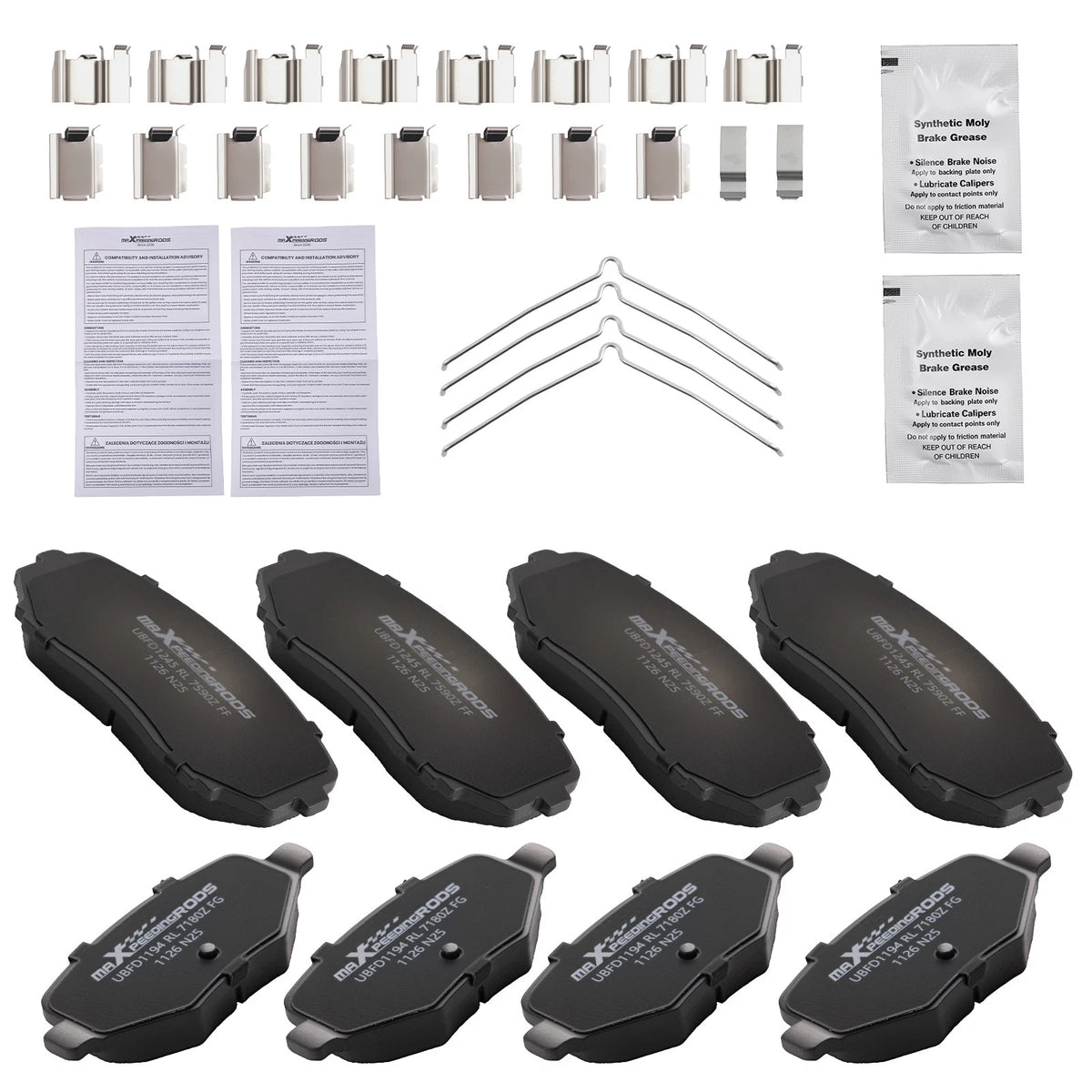 Ceramic Brake Pads Kit for Ford Edge (2011–2014) / Lincoln MKX (2011–2015)
