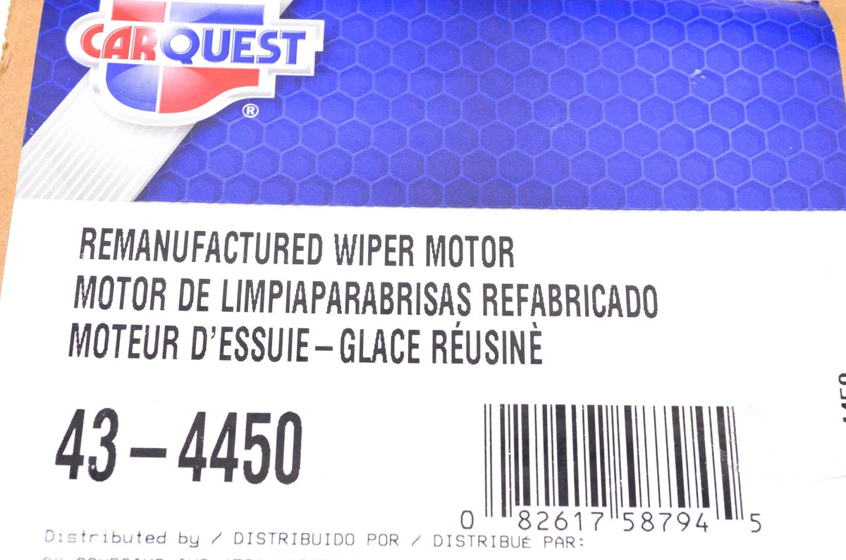 Wiper Motor for Carquest 43-4450 (Remanufactured)
