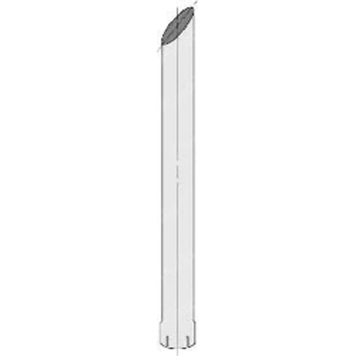 Chrome Exhaust Stack 6" to 5" ID Miter Cut for Universal Fit (72")
