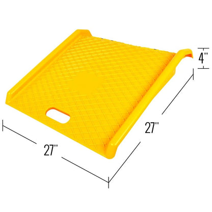 800lb Capacity Poly Curb Ramp for Delivery Vehicles (Portable)
