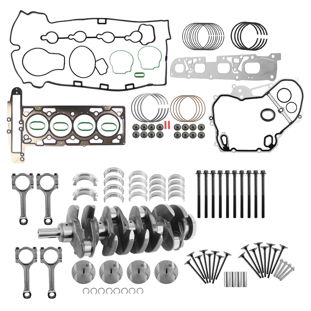 Engine Rebuild Overhaul Kit for Chevy GMC Buick Pontiac Saturn Ecotec 2.4L (2003–2010)