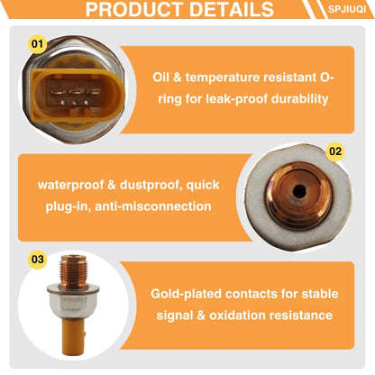 Fuel Pressure Sensor for Audi A1 A3 VW (2010–2020) 03L906051 03L906054A 03L906054 V10720861
