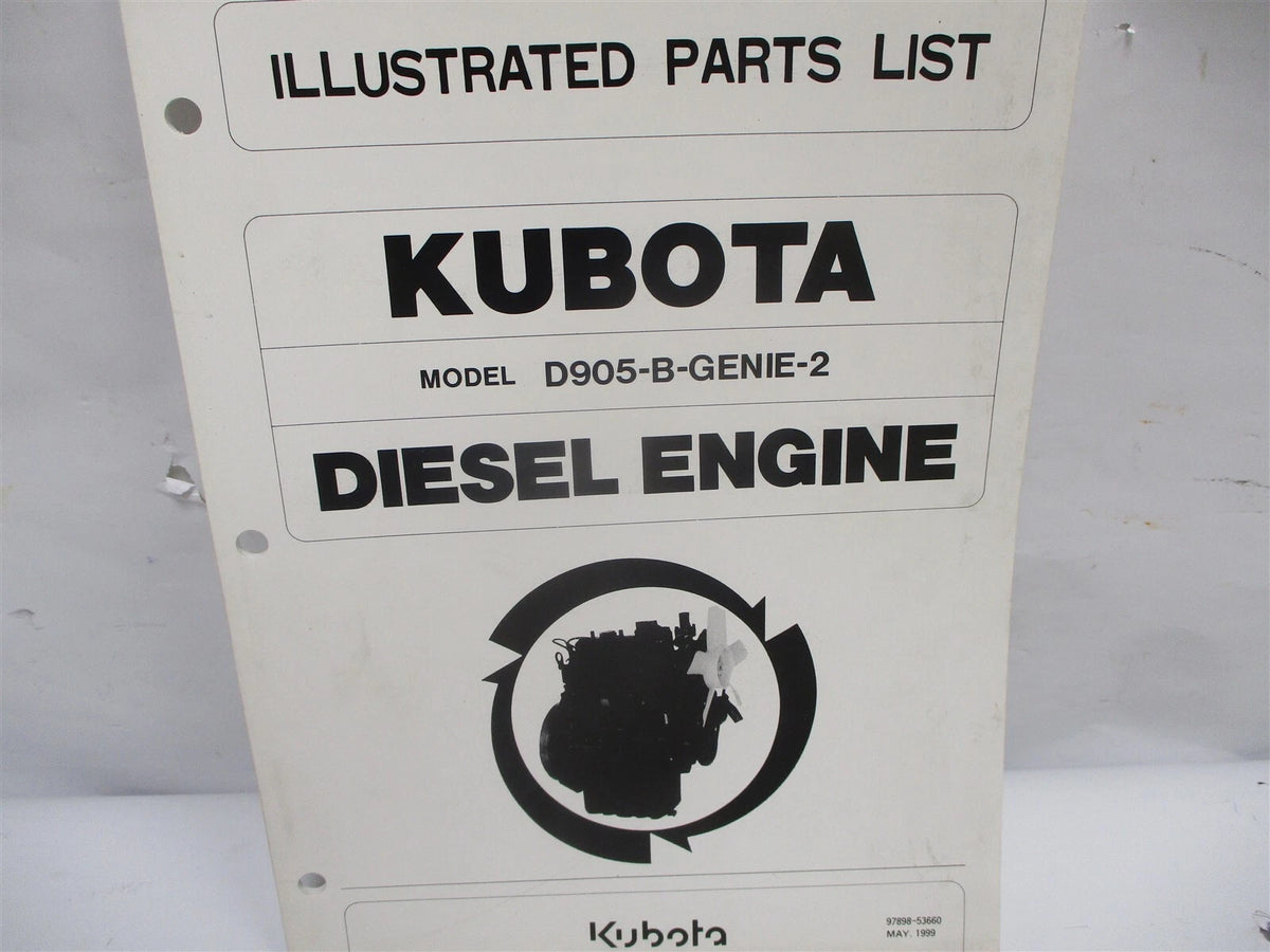 Illustrated Parts List Manual for Kubota D905-B-Genie-2 Engines