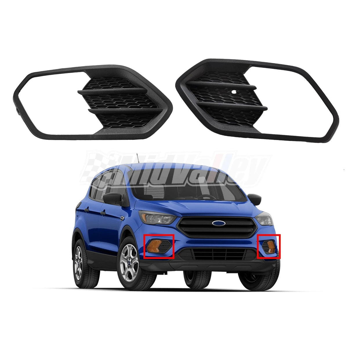 Set of 2 Fog Light Covers for Ford Escape (2017–2019)
