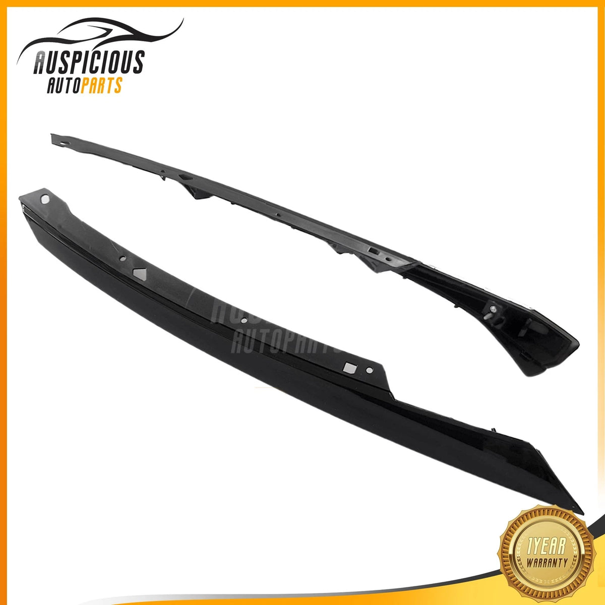 Set of 2 Molding Grille Gloss Black Trim for Honda Civic (2016–2018)
