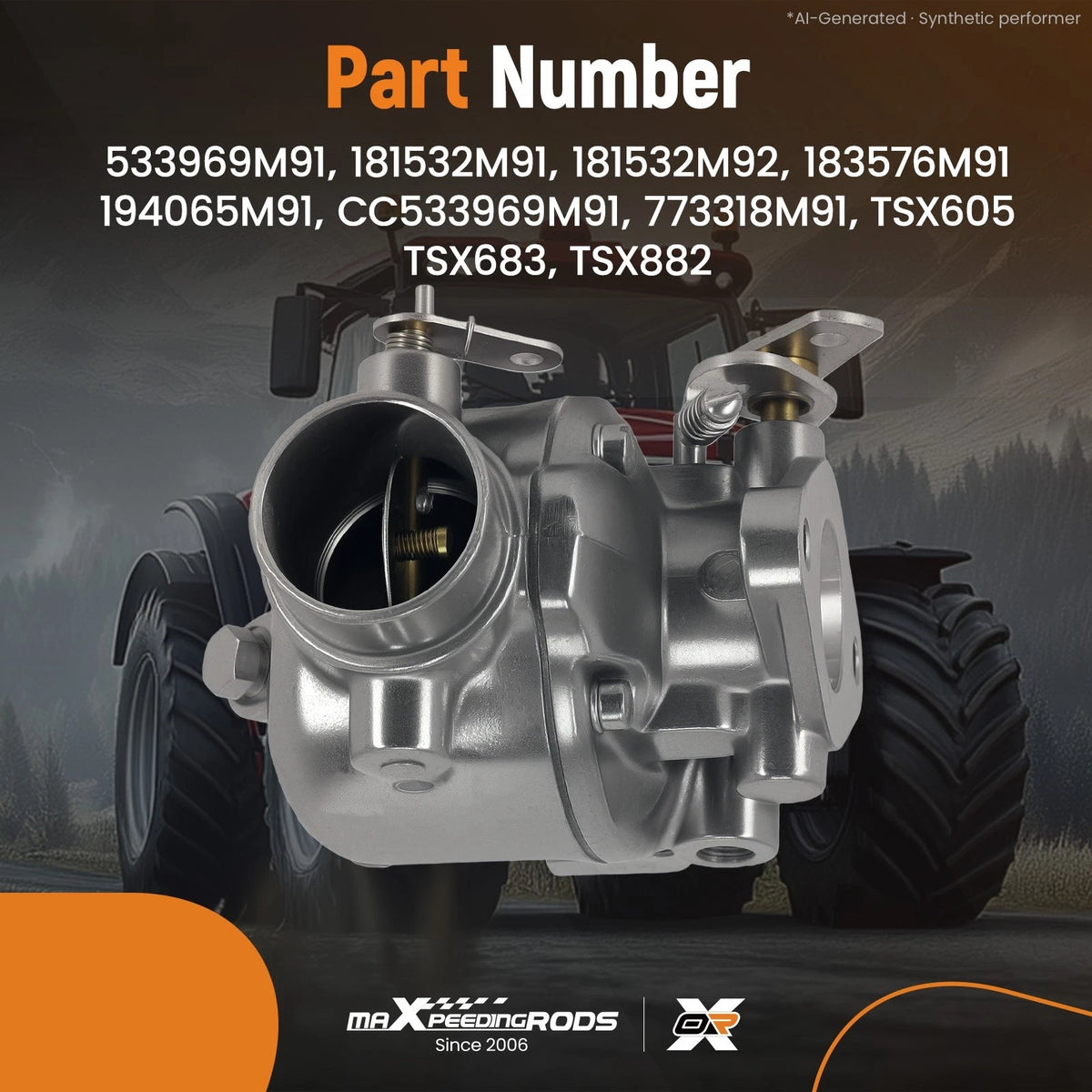 Carburetor for Massey Ferguson 202 204 2135 (TSX605, TSX683, TSX882, 533969M91)