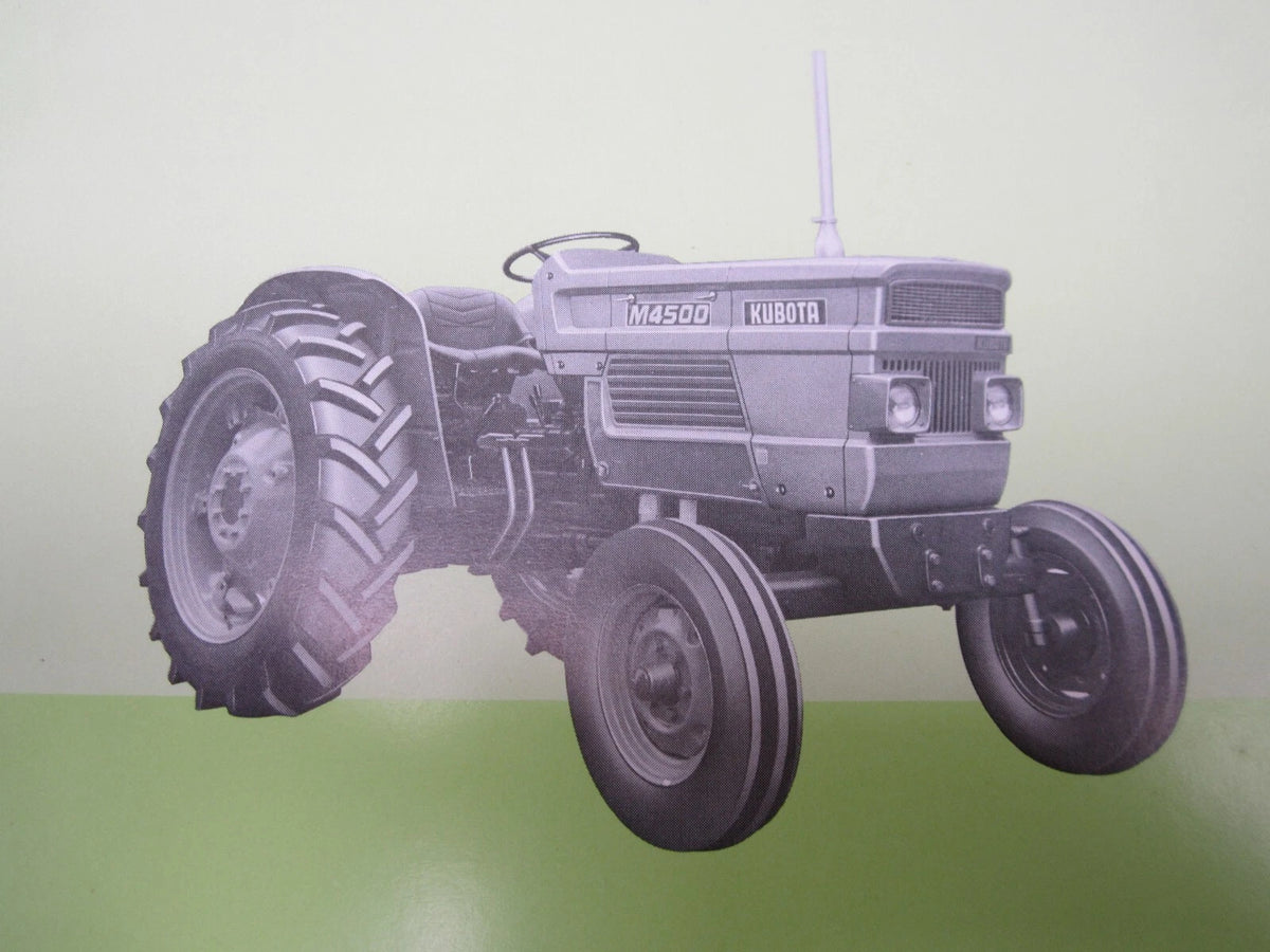 Operators Manual for Kubota M4500 M4500DT 35450-99710
