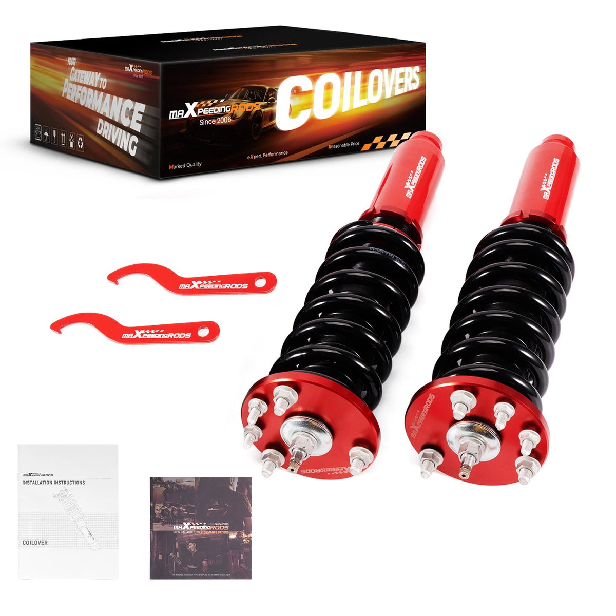 Front Adjustable Coilovers Lowering Kit for Honda Accord (1998–2002) Acura TL (1999–2003)