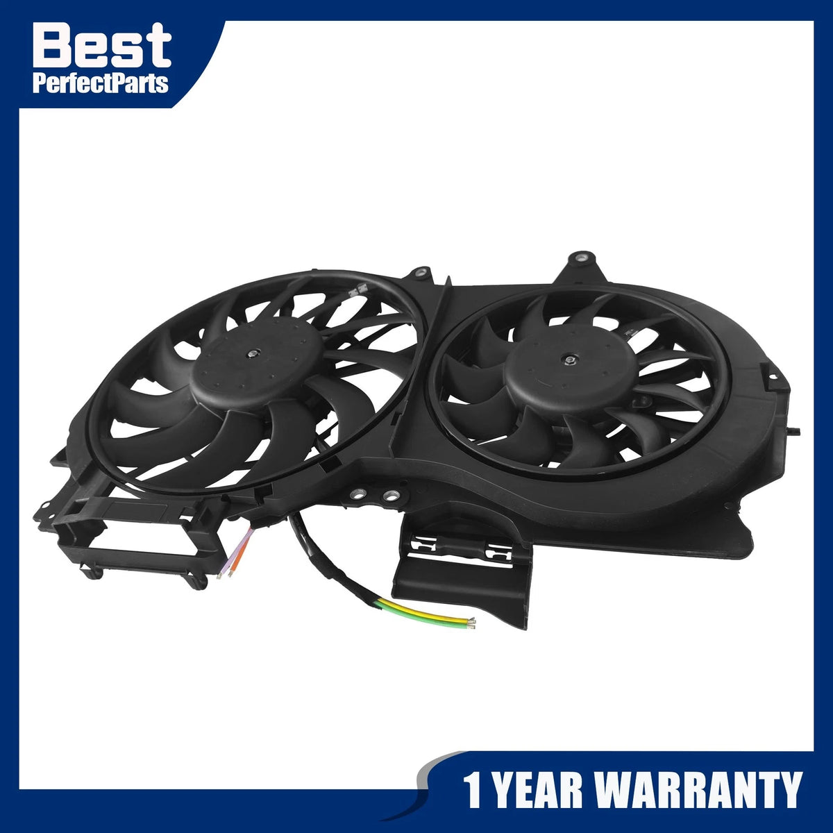 Front Radiator Engine Cooling Fan Assembly for Audi A4 (2002–2009) 8E0959455N