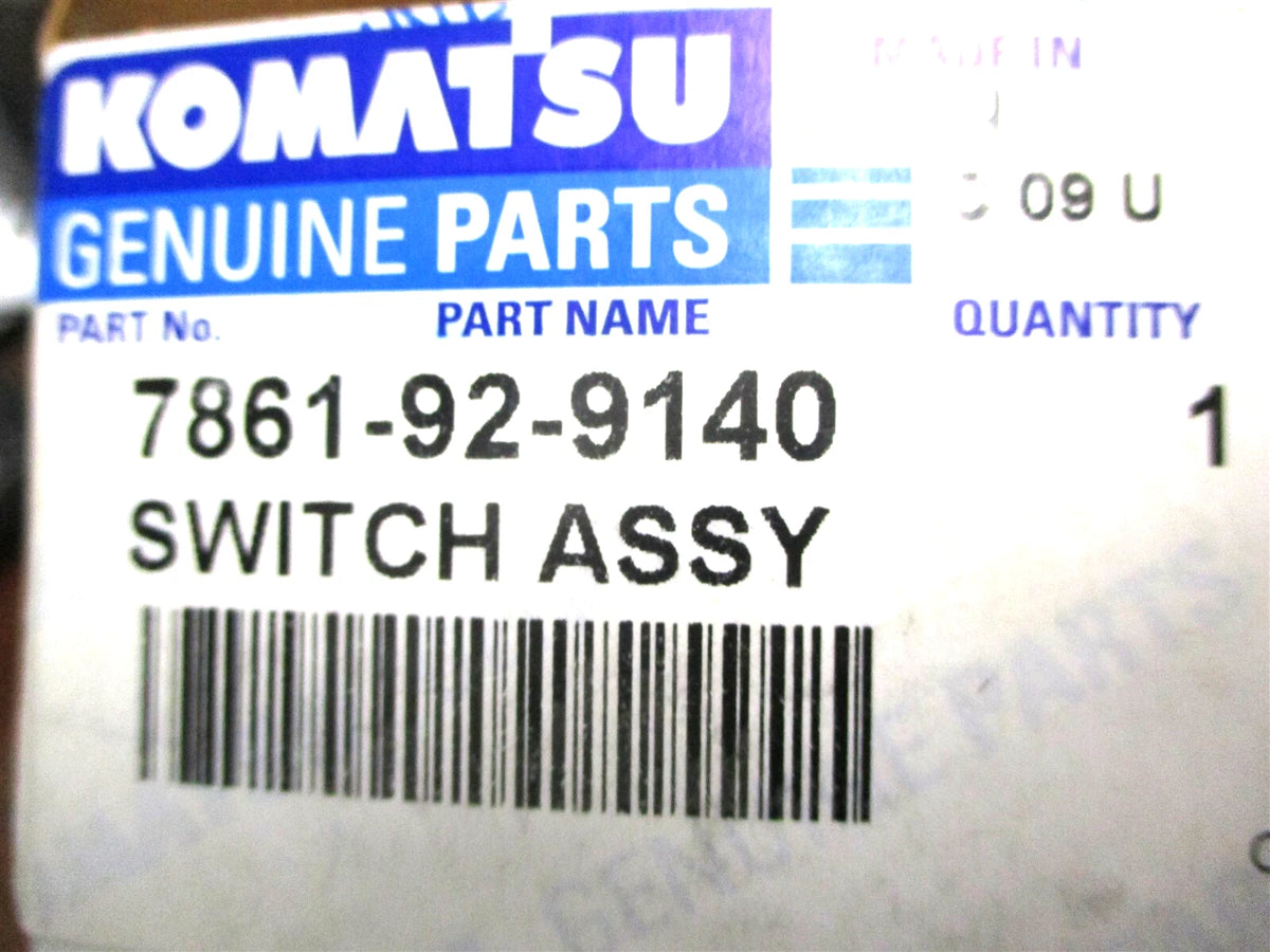 Genuine OEM Switch for Komatsu (7861-92-9140)