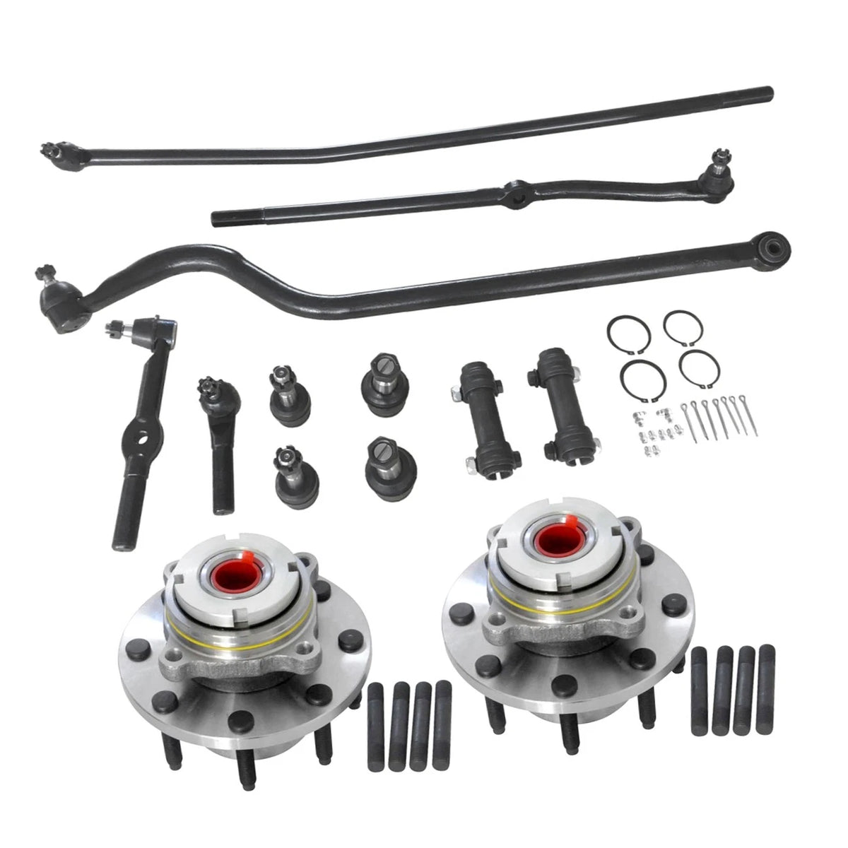 Front Wheel Hub Drag Link Tie Rod Kit for Ford F-250 F-350 (4WD)