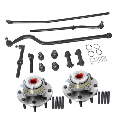 Front Wheel Hub Drag Link Tie Rod Kit for Ford F-250 F-350 (4WD)