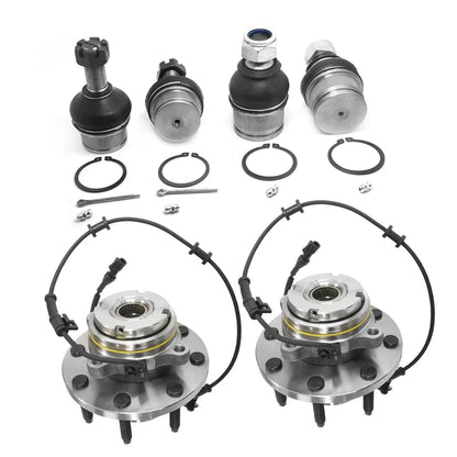Ball Joints & Wheel Hub Kit w/ABS for Ford F-250 F-350 Super Duty (1994–2004)