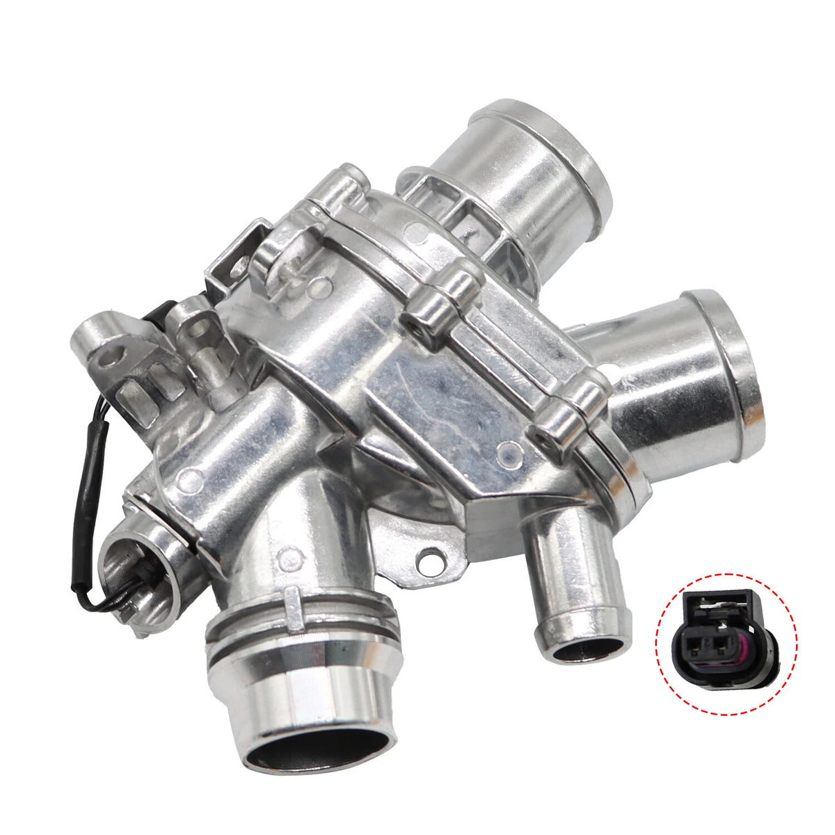 Aluminum Thermostat Housing Assy for Jaguar XF XJ F-Type F-Pace (2010–2020)