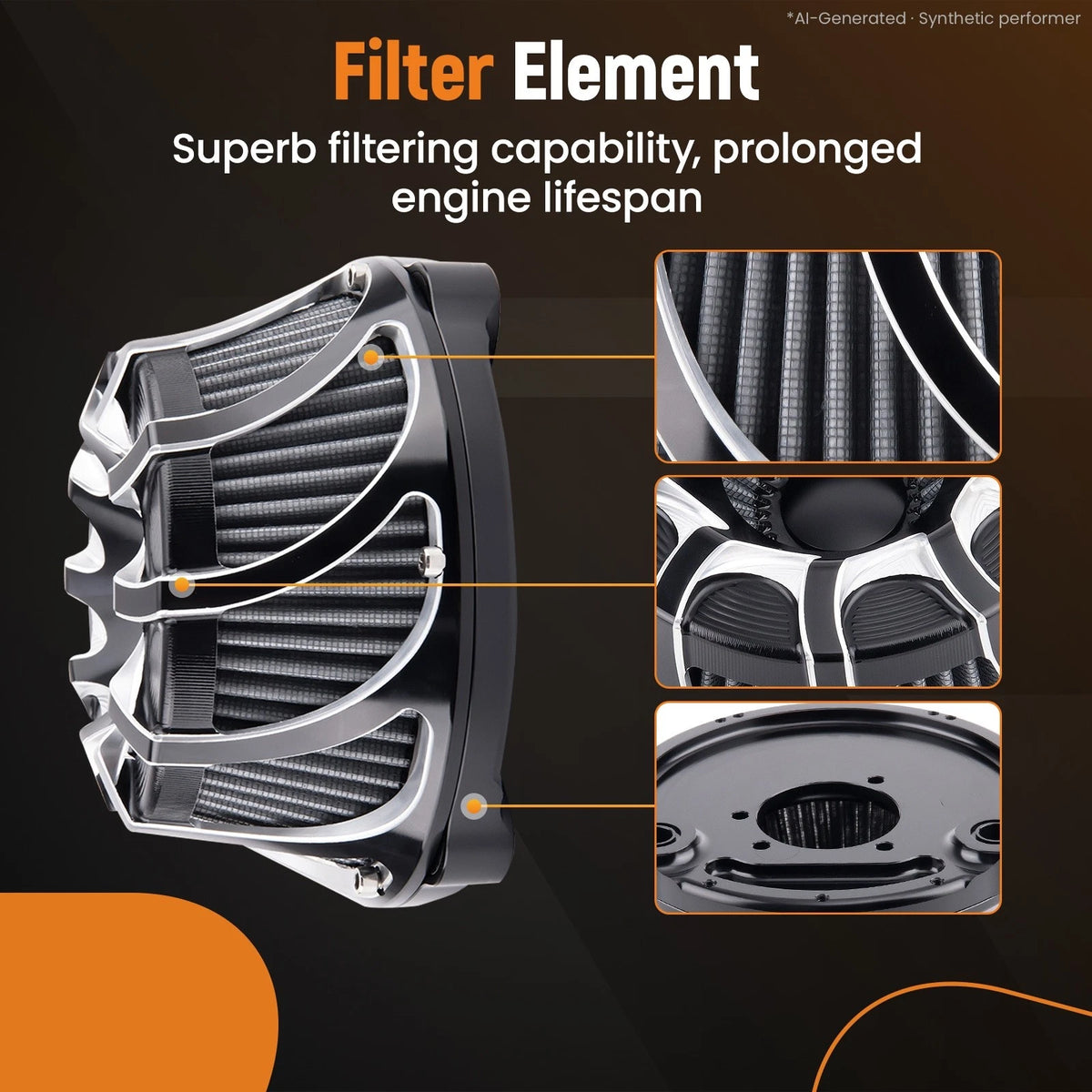 Air Cleaner Intake Filter Kit for Harley Sportster XL 883 XL 1200 (2004–2023)
