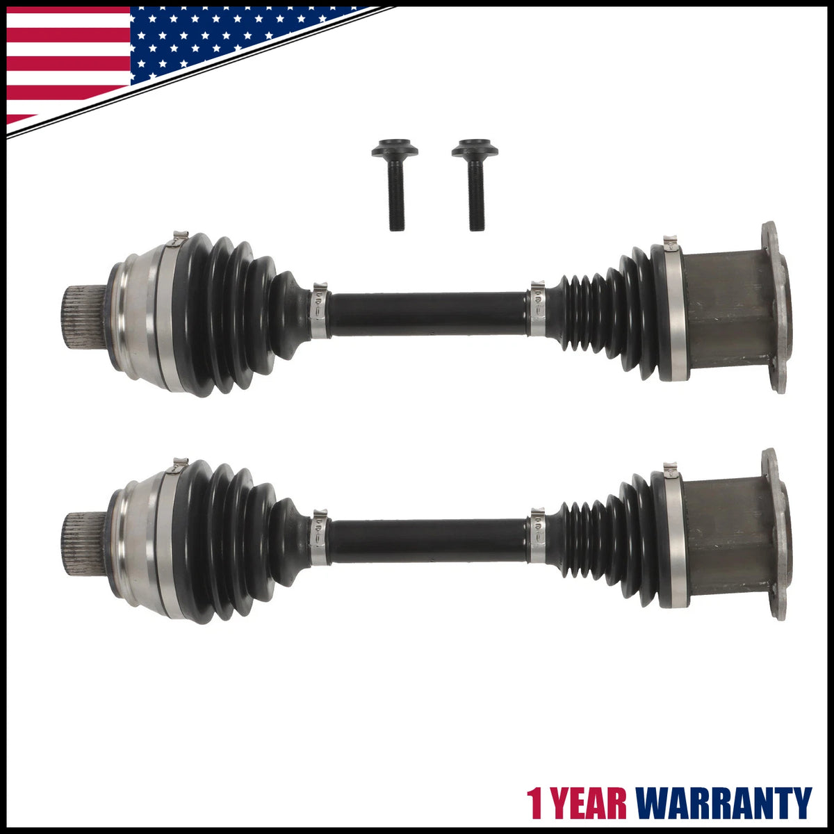 2X Front Side CV Axles for Audi A4 Quattro A5 Quattro (2012–2016)