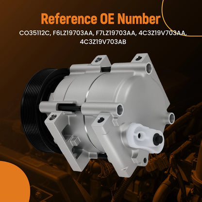 AC Air Compressor for Ford F-150 F-250 F-350 F-550 (1997–2007) CO 101510C