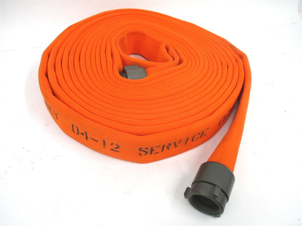 1-3/4" x 50' Orange Fire Hose with Connectors for Various Applications