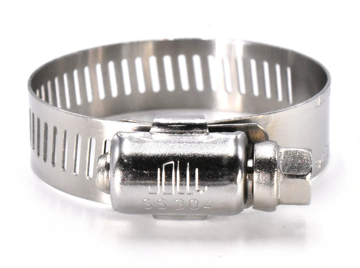 Set of 10 SAE Size 12 1/2" to 1-1/4" Stainless Steel Worm Drive Hose Clamps