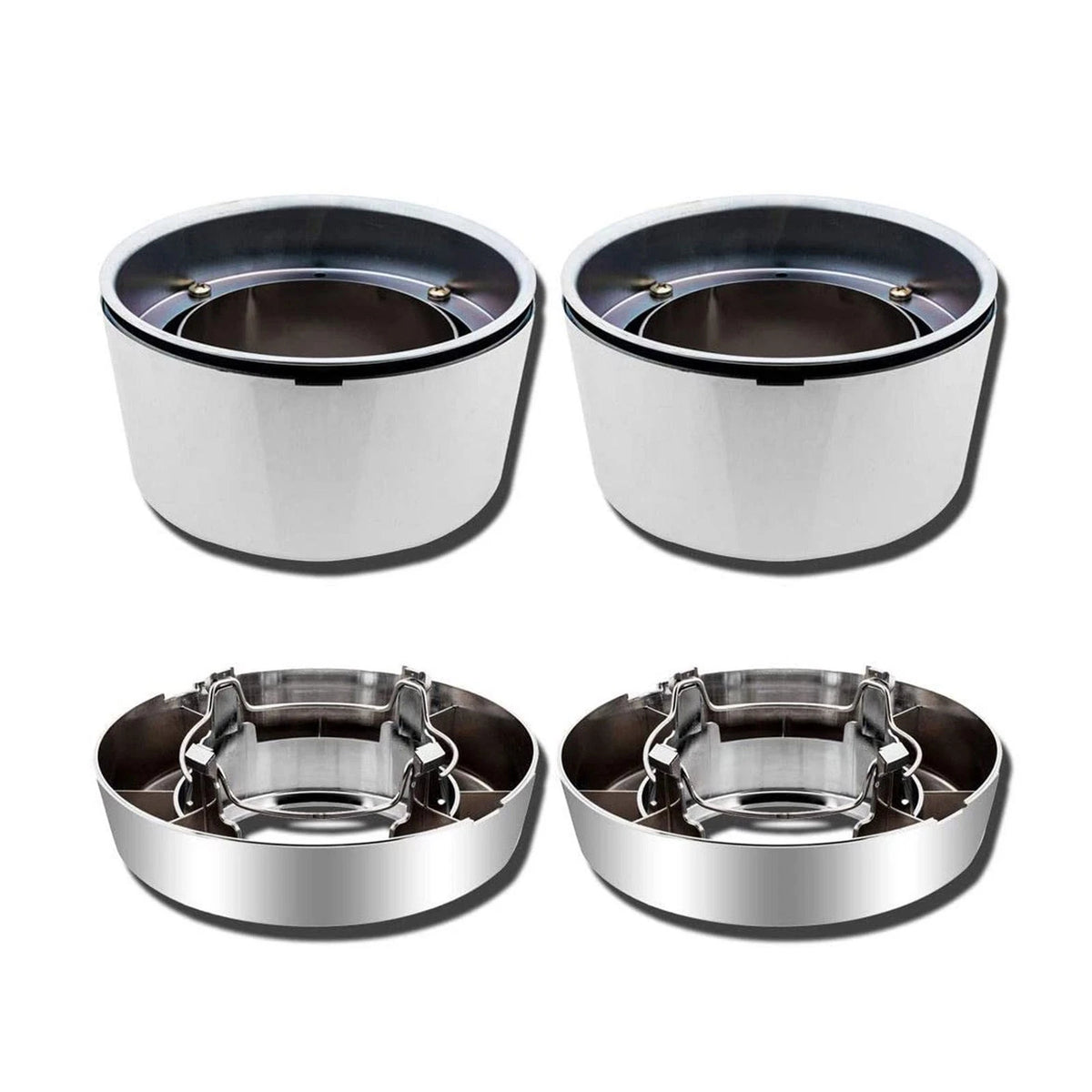 Set of 8 Lug 16" Chrome Wheel Center Hub Caps for Ford F-250 E-150 E-250