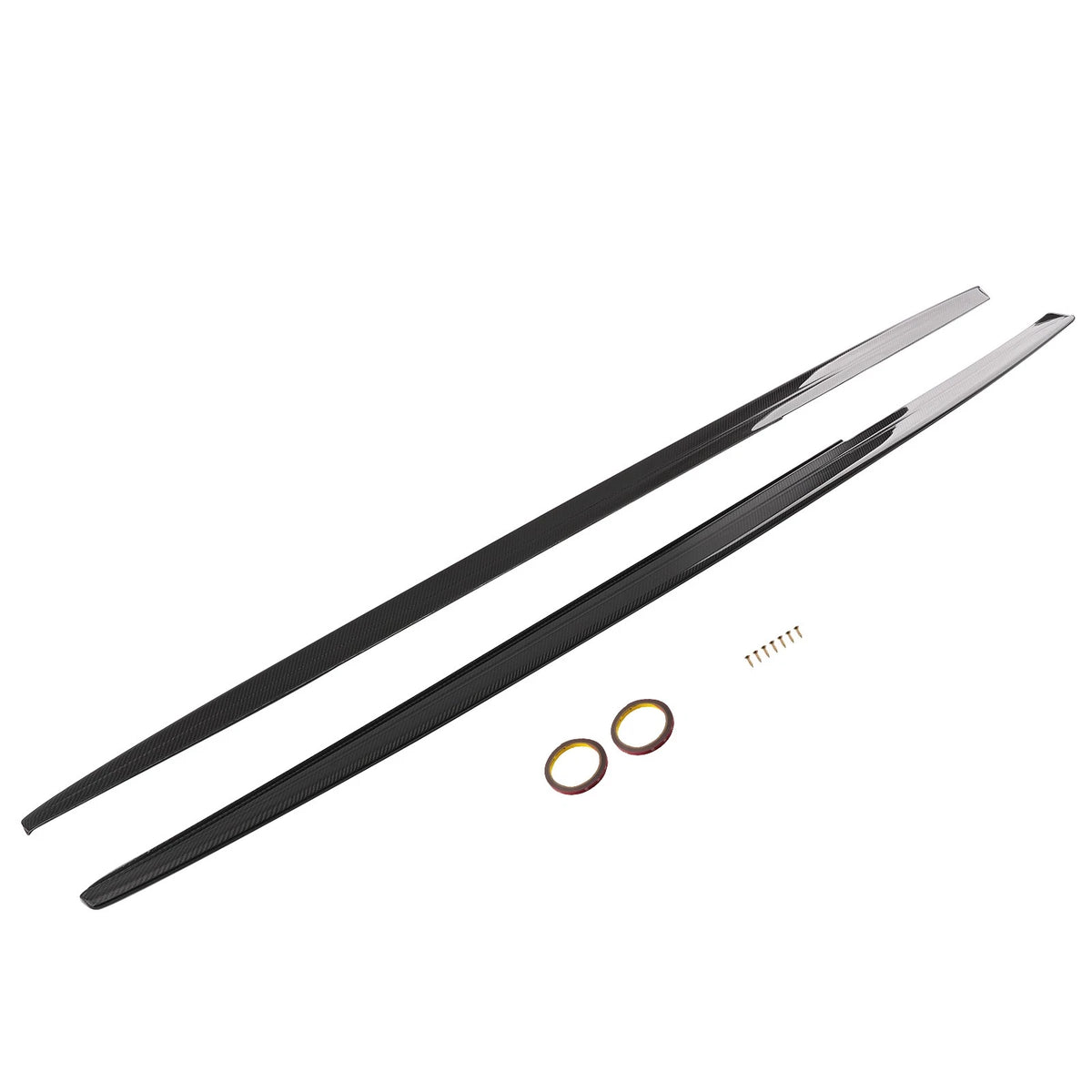 Set of 2 Side Skirt Extension Lips for BMW F30 F31 M Sport (2012–2018) Carbon Fiber