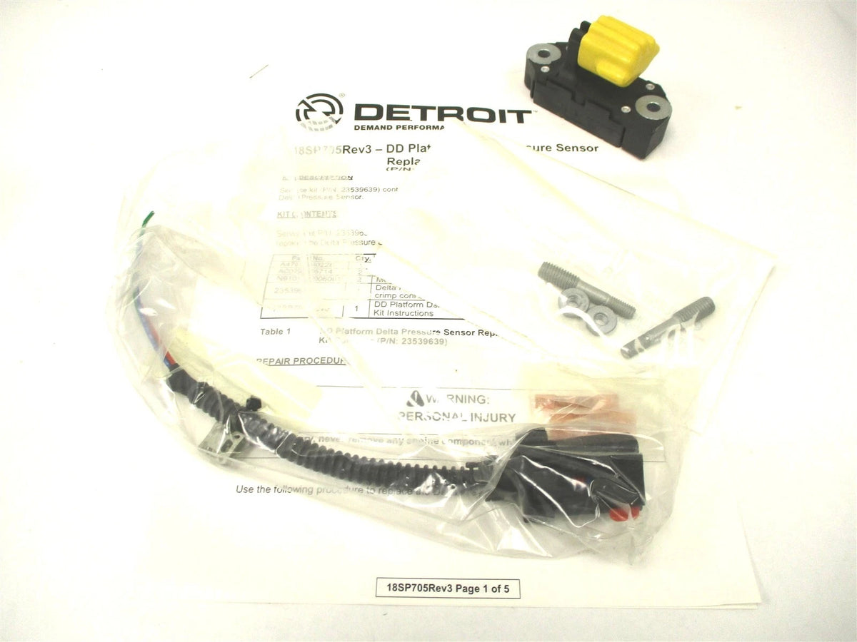 Delta Pressure Sensor Kit for Detroit Diesel DD15 (2008–2023) 23539639